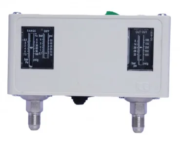 Presostato dual P15 de -0.2 a 7.5 Bar y 8 a 32 Bar